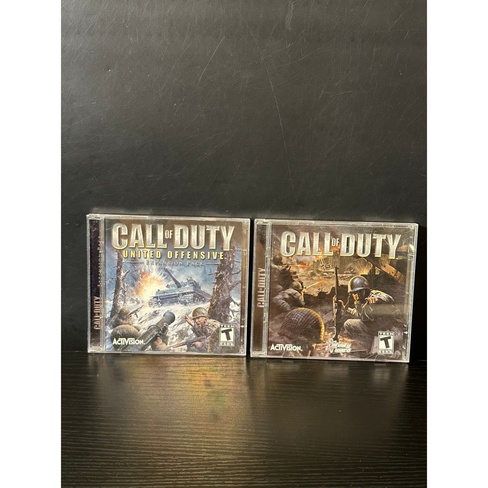 Call of Duty & United Offensive Expansion Pack PC Game‎ Lot Activision WWII 2003